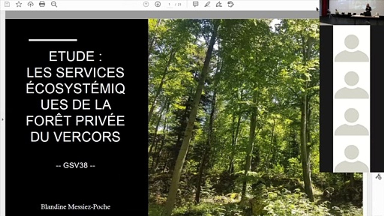 Forum forêt du Vercors et changement climatique - table ronde 2 - changement climatique et services écosystémiques
