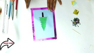 How to make Christmas card | DIY Christmas card | Easy Christmas card making | RUPPAN