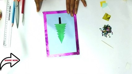 How to make Christmas card | DIY Christmas card | Easy Christmas card making | RUPPAN