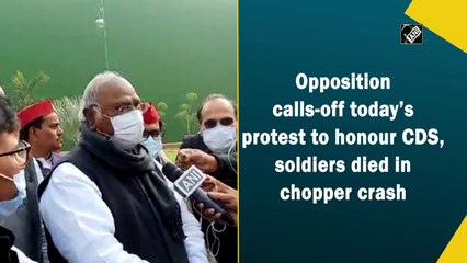 Opposition calls-off today’s protest to honour CDS, soldiers died in chopper crash