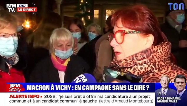En attendant Emmanuel Macron à Vichy, une envoyée spéciale de BFMTV est bousculée et chute en plein direct