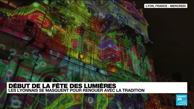 Fête des lumières : les Lyonnais, masqués, renouent avec la tradition