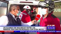 ¡Macanazo! Motociclistas heridos tras colisión frontal a inmediaciones de Los Laureles