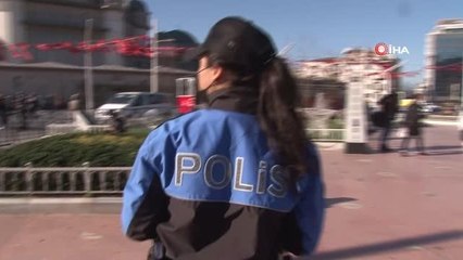 Son Dakika | Polisler Taksim'de KADES uygulamasını tanıttı