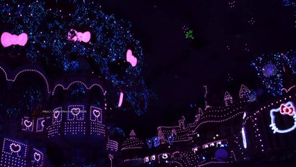 Part 2 - 4K Japan Amusement Park Sanrio Puroland Sweet Puro Illumination ピューロスイーツパーティ  Sweets Puro イルミネーション 　サンリオピューロランド