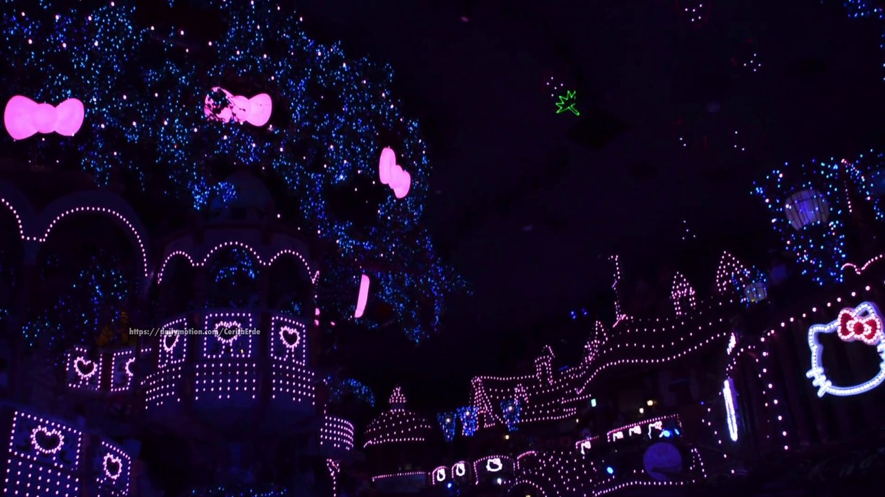 Part 2 - 4K Japan Amusement Park Sanrio Puroland Sweet Puro Illumination ピューロスイーツパーティ  Sweets Puro イルミネーション 　サンリオピューロランド