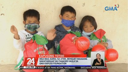 Mga mag-aaral sa Atok, Benguet maagang nakatangap ng pamasko mula sa GMA Kapuso Foundation | 24 Oras
