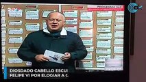 Diosdado Cabello escupe graves insultos contra Felipe VI por elogiar a Colombia