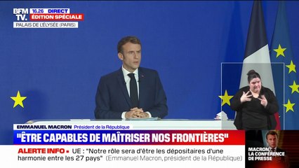 Emmanuel Macron souhaite "porter la création d'un mécanisme de soutien d'urgence aux frontières en cas de crise"