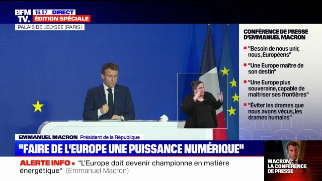 Emmanuel Macron: Ce qui doit distinguer le modèle de production européen est sa capacité à proposer des emplois de qualité, qualifiés et mieux rémunérés