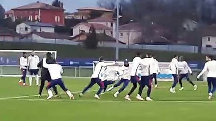L'entrainement étrange des joueurs de L'OL