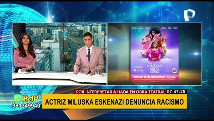 Miluska Eskenazi denuncia ser víctima de racismo por interpretar a hada en obra teatral: “Es indignante”