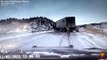 Trooper took tumble on an icy road. — MONTANA, USA | Car Accident | Caught On Dashcam | Close Call | Footage Show