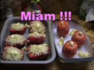 Poivrons et tomates farcies au four!