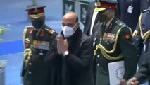 Rajnath Singh arrives at Palam airbase to pay his tribute to Gen Bipin Rawat