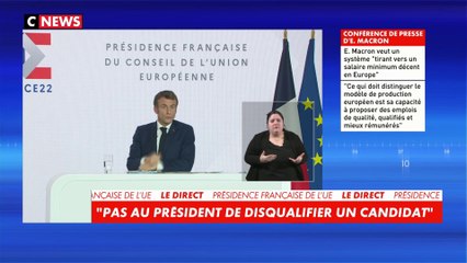 Emmanuel Macron à propos du programme d’Éric Zemmour : «Il n’appartient pas au président de disqualifier un candidat»