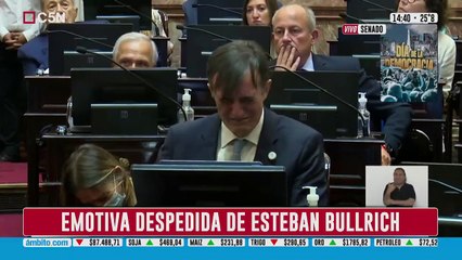 Emotiva despedida de Esteban Bullrich en el Senado