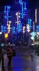Vergonzosa iluminación navideña en la Plaza del Carmen de Granada