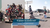 Caravana migrante causa caos vial en la México-Puebla
