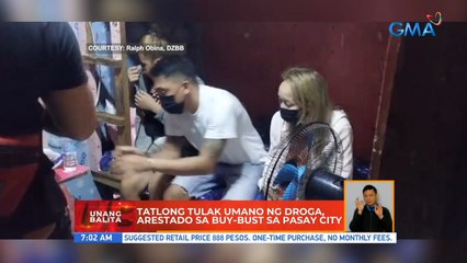 Tatlong tulak umano ng droga, arestado sa buy-bust sa Pasay City | UB