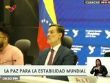 Canciller Félix Plasencia presidió la instalación del Congreso Mundial de los Pueblos por la Paz