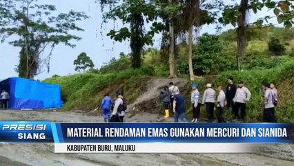 Polres Pulau Buru Gunakan Alat Berat Bongkar Tambang Emas Ilegal