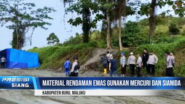 Polres Pulau Buru Gunakan Alat Berat Bongkar Tambang Emas Ilegal