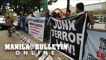 Progressive groups hold a protest to commemorate the International Human Rights Day in Davao City