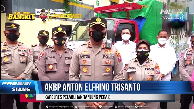 Polres Pelabuhan Tanjung Perak Beri Bantuan untuk Warga Terdampak Erupsi Semeru