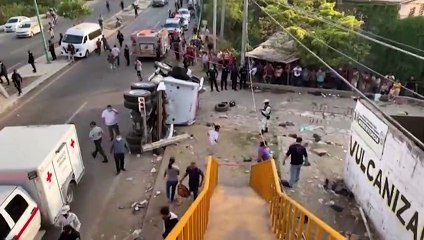 Mexique : accident d'un camion transportant des migrants, au moins 53 morts