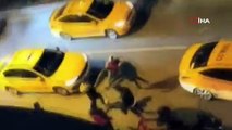 İstanbul'da yine ''sarı'' dehşet! Taksici dehşeti kamerada