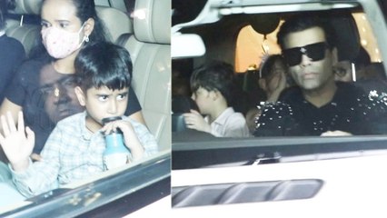 Celebrity Kids Arrive At Rani Mukerji's Daughter's Birthday Party