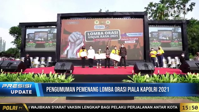 Kapolri Hadiri Pengumuman Pemenang Lomba Orasi Unjuk Rasa 2021