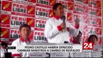Pedro Castillo habría ofrecido cambio de ministros a líderes políticos para evitar vacancia