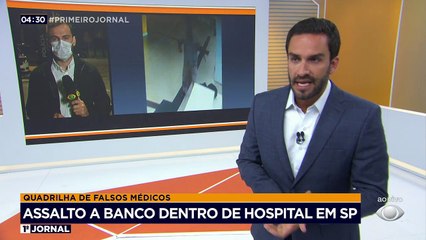 Uma quadrilha com falsos médicos invadiu um hospital para roubar a agência bancária que funcionava no local. Os criminosos, que usavam jaleco, se passaram por profissionais da saúde, renderam funcionários e fugiram com malotes de dinheiro.