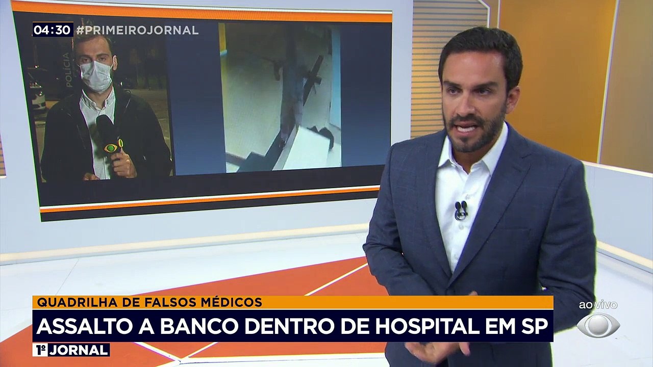Uma quadrilha com falsos médicos invadiu um hospital para roubar a agência bancária que funcionava no local. Os criminosos, que usavam jaleco, se passaram por profissionais da saúde, renderam funcionários e fugiram com malotes de dinheiro.