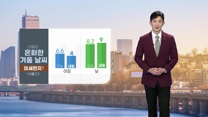 [날씨] 내일도 온화한 겨울 날씨...미세먼지 '말썽' / YTN