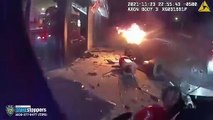 Polícia resgata condutor de carro em chamas em Nova Iorque