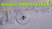 'SLEDacious Whisky Throttle fail sees snowmobiler disappearing in huge pile of snow '