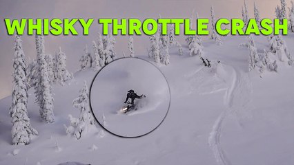 'SLEDacious Whisky Throttle fail sees snowmobiler disappearing in huge pile of snow '