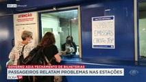 Depois de muitas reclamações, o governo adiou o fechamento das bilheterias do Metrô e da CPTM. O Mark Figueredo mostra quais são os problemas que têm atrapalhado a vida dos passageiros.