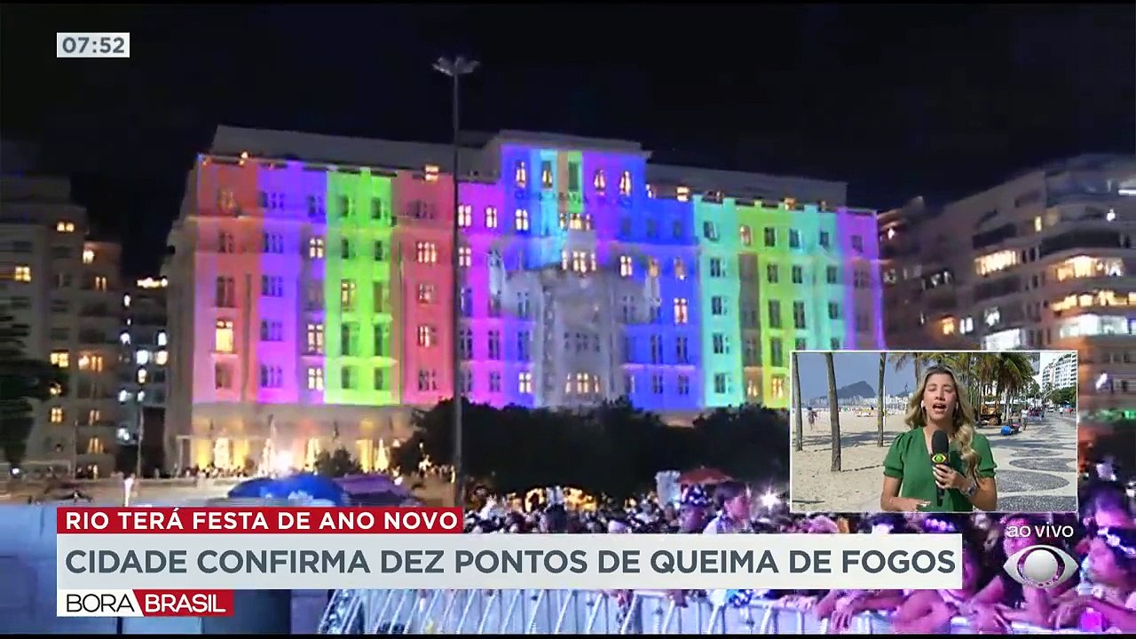 Vai ter festa de Réveillon no Rio de Janeiro. A cidade terá dez pontos de queima de fogos.