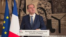 Déclaration du Premier ministre Jean Castex depuis la Résidence de France à Madrid