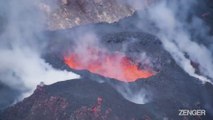 Images Of Lava Spewing Out Of Live Volcano In Hawaii.mp4