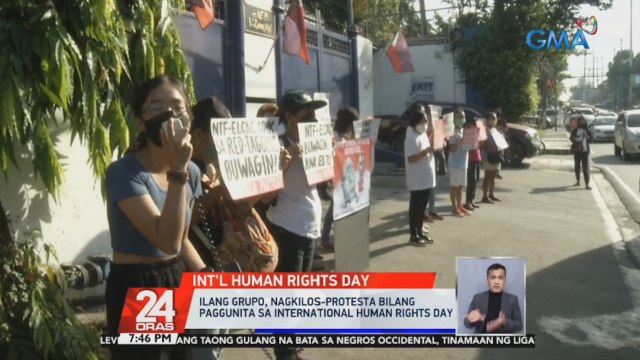 Ilang grupo, nagkilos-protesta bilang paggunita sa International Human Rights Day | 24 Oras