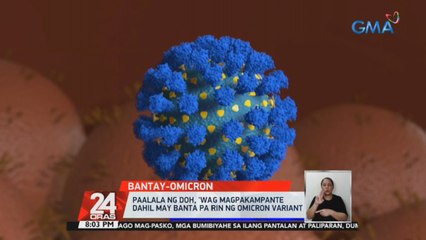 Paalala ng DOH, 'wag magpakampante dahil may banta pa rin ng Omicron variant | 24 Oras
