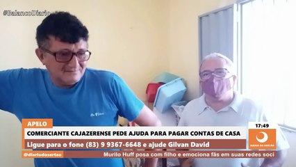 Comerciante Cajazeirense pede ajudar para pagar contas de casa e recomeçar a trabalhar