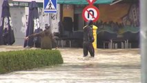 La crecida del río Arga deja inundados los barrios del norte de Pamplona