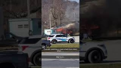 Car Pulls in Front of Flashing Fire Truck