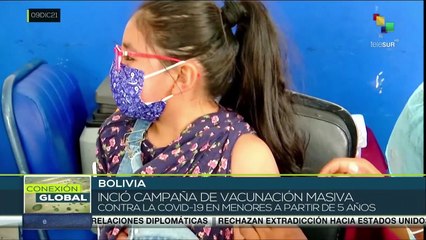 Bolivia inicia campaña de vacunación masiva en menores a partir de 5 años